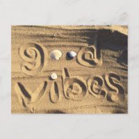 Beach Sand Seashells Photo Fun Good Vibes Quote