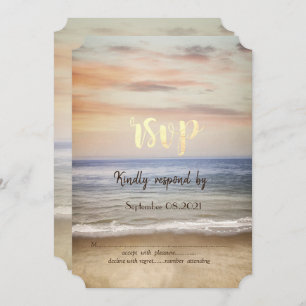 Beach Sand Sky RSVP Invitation