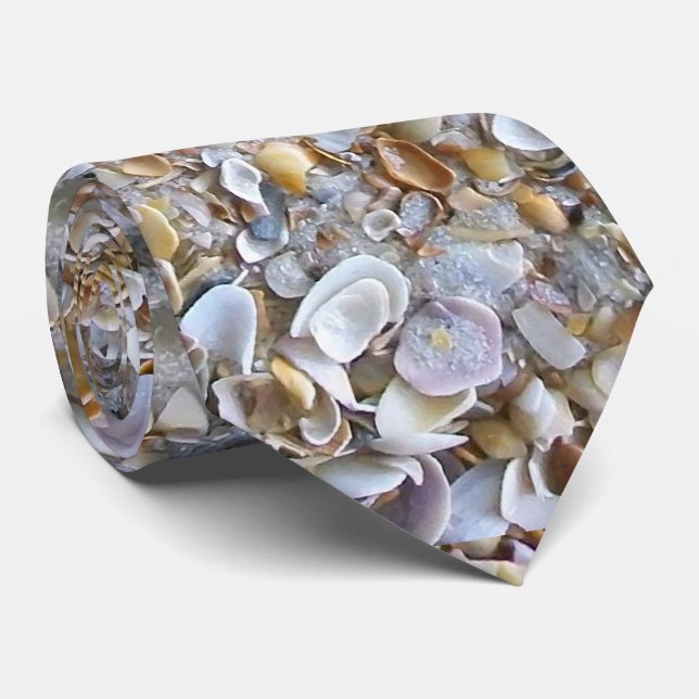 Beach Sand, Tiny Shells, St. Augustine Beach Tie (Rolled)