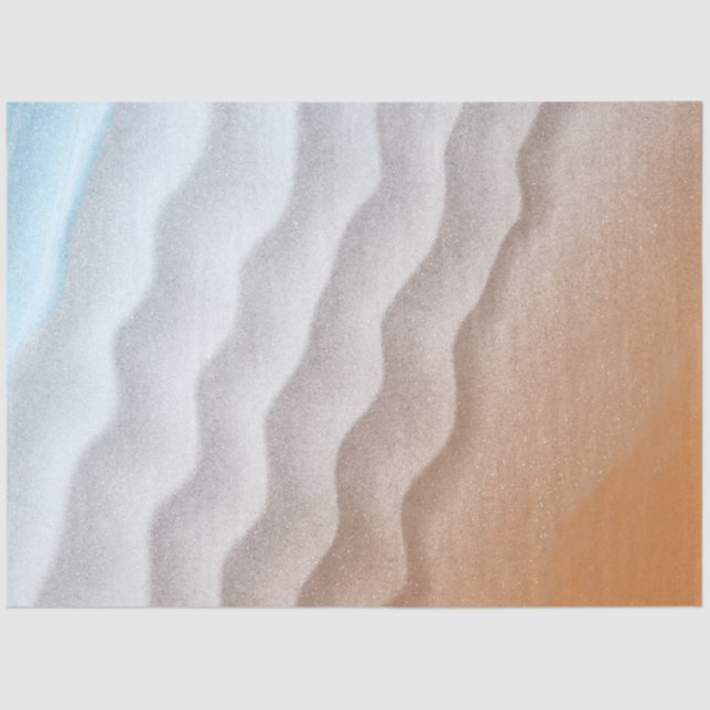 Beach Sand water Background Decoupage Tissue Paper (Front)