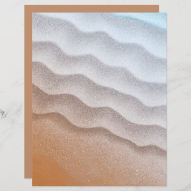 Beach Sand water Background Scrapbooking Paper (Front/Back)