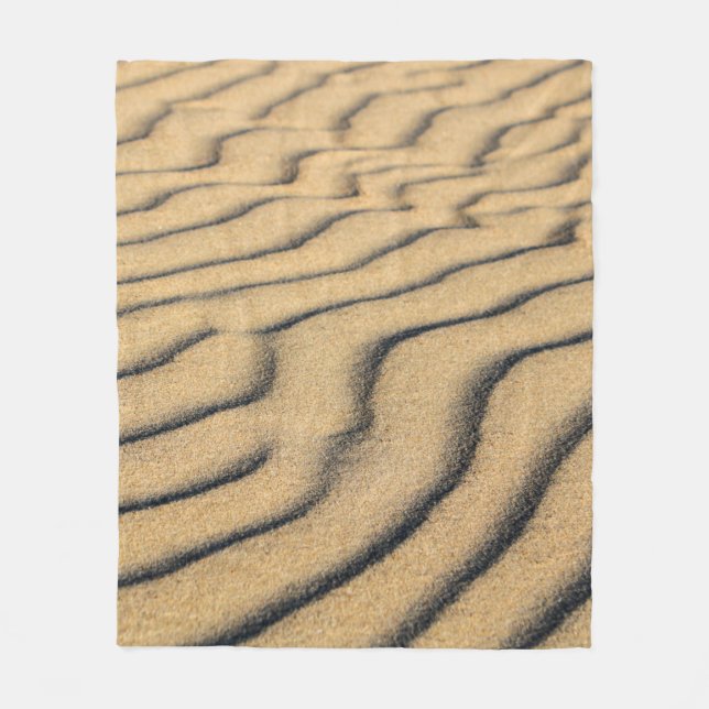 Beach sand waves sand dunes sandy fleece blanket (Front)