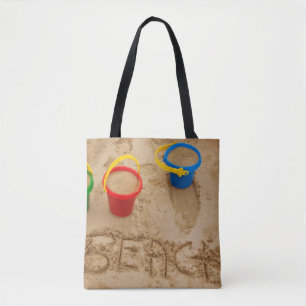 Beach Sand Words Tote Bag
