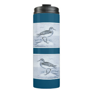 Beach Sandpiper Bird Tropical Ocean Summer Custom  Thermal Tumbler