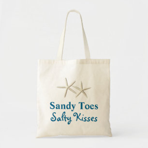 Beach Sandy Toes Salty Kisses Budget Tote Bag