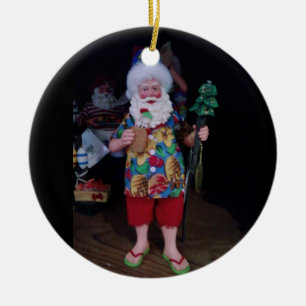 "BEACH SANTA" CHRISTMAS ORNAMENT