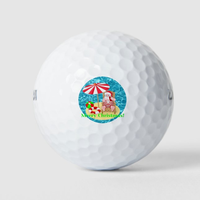 beach santa claus golf balls (Front)