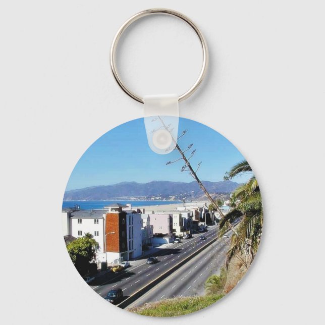 Beach Santa Monica Ocean Key Ring (Front)