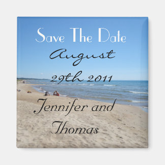 Beach Save The Date Magnet