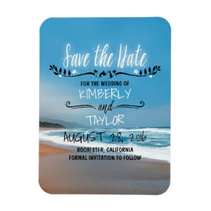 Beach Save the Date Magnet