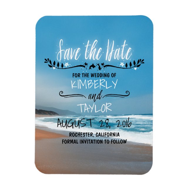 Beach Save the Date Magnet (Vertical)