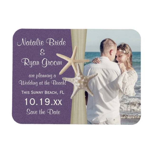 Beach Save the Date Photo Magnet (Horizontal)