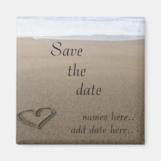 Beach save the dates magnet