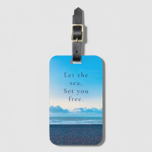 Beach Scene Acrylic Luggage Tag