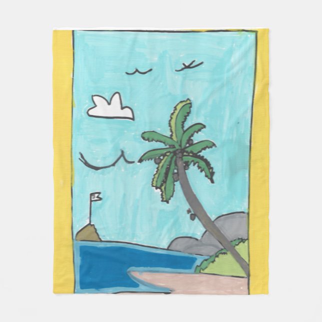 Beach Scene Blanket (Front)