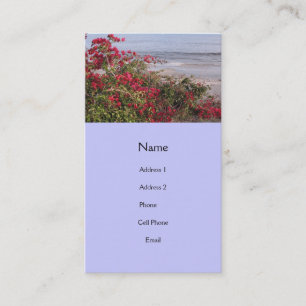 beach scene business card