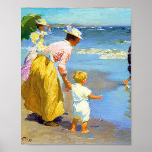 Beach scene by Edward Henry Potthast  Poster (Front)