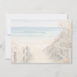 Beach Scene Flat Note Card