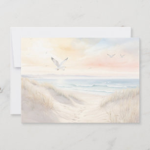 Beach Scene Flat Note Card