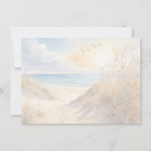 Beach Scene Flat Note Card