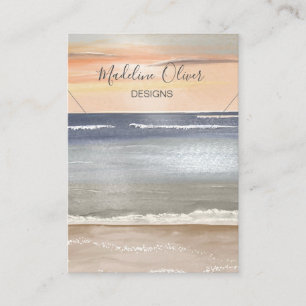 Beach Scene Necklace Display Business Card