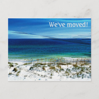 Beach Scene New Address Postcard