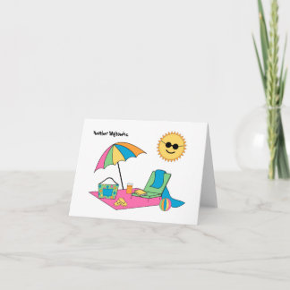 Beach Scene Personalised Stationery  Note Card
