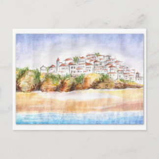 Beach scene Portugal Postcard