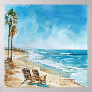 Beach Scene Poster