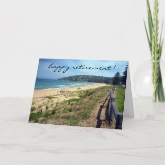 beach scene retirement card