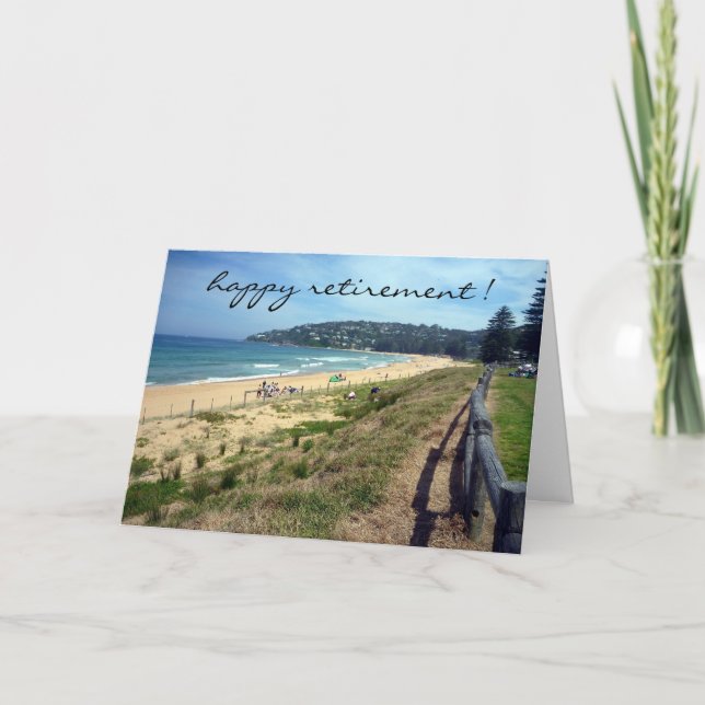 beach scene retirement card (Front)