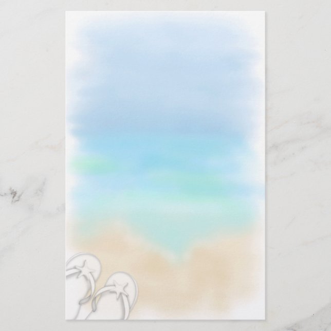 Beach Scene Stationery (Front)