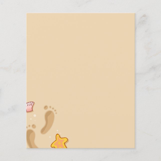 Beach Scene Stationery Flyer (Front)