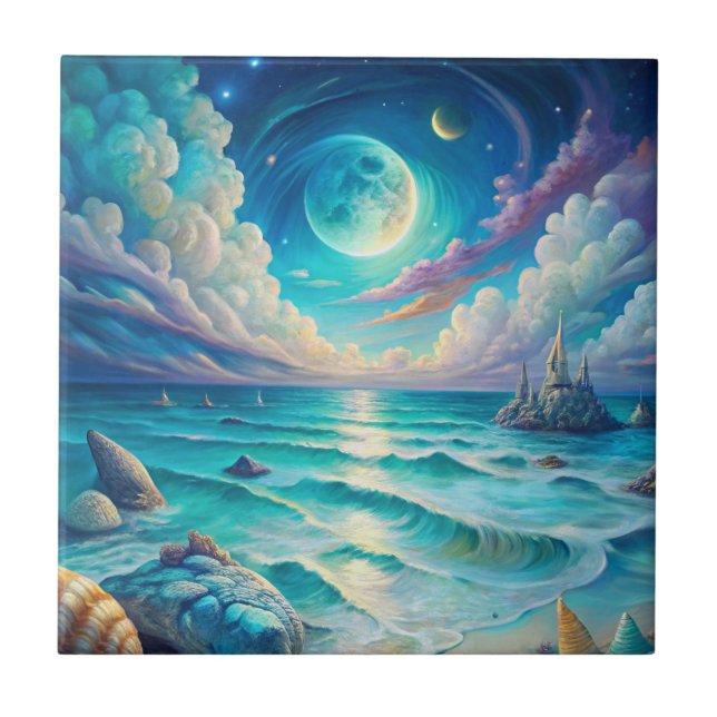 Beach Scene  Tile (Front)