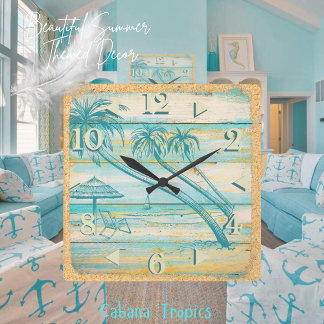 Beach Scene Wall Clock