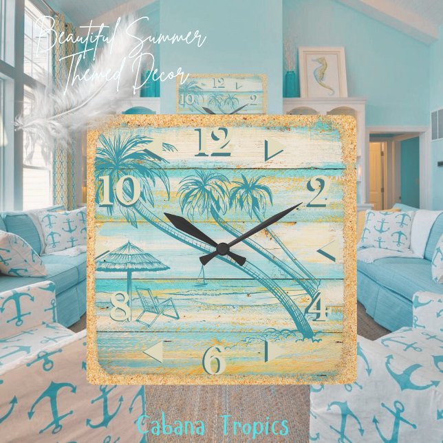 Beach Scene Wall Clock (Creator Uploaded)