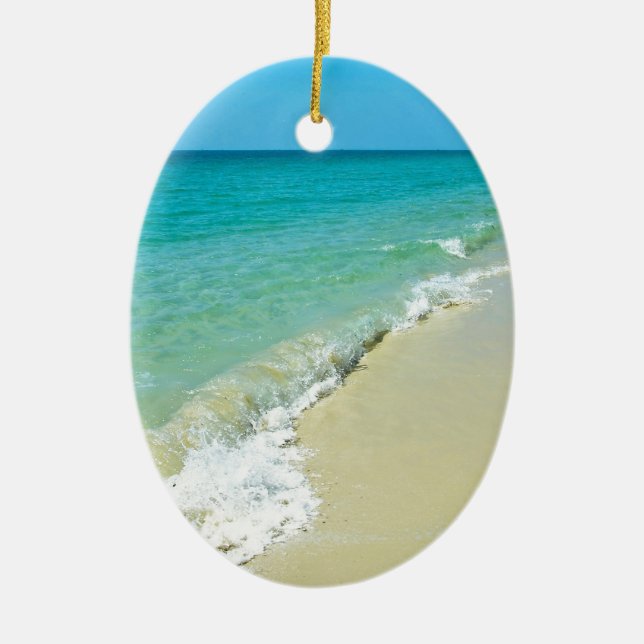 Beach scenery ceramic tree decoration (Front)