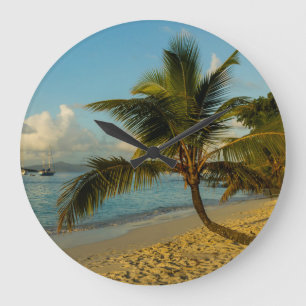 Beach scenic large clock