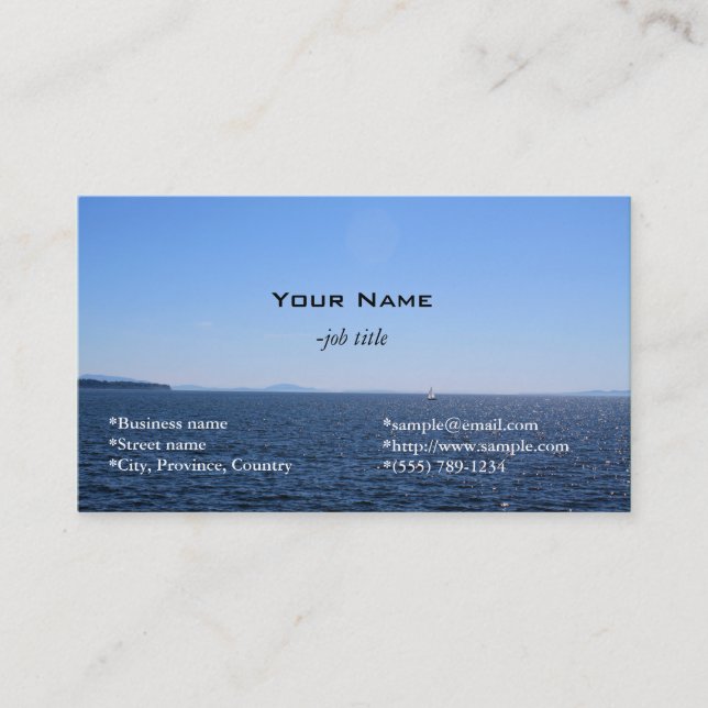 beach,sea and sky business card (Front)