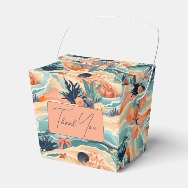 Beach Sea Life Favour Box (Front Side)