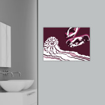 Beach Sea Pink Purple Splatter Flip Flops Poster