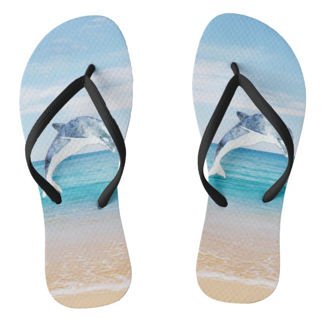Beach,Sea,Sand,Dolphin Jandals (Footbed)