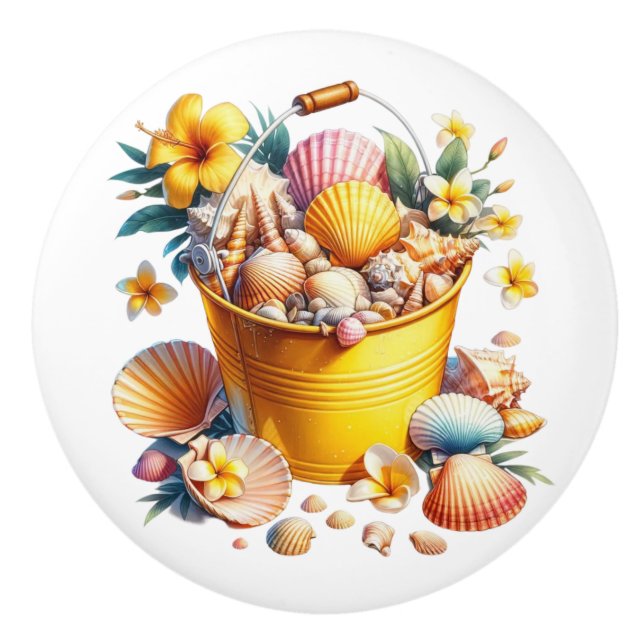 Beach Sea Shell Drawer Knobs - SRF (Front)