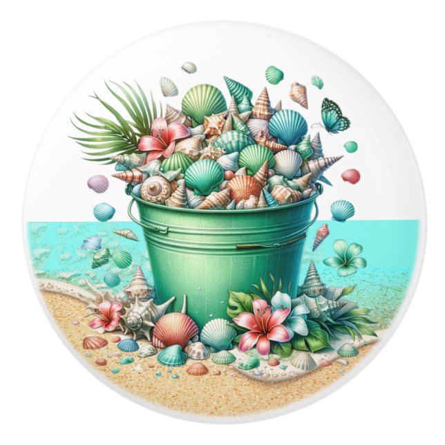 Beach Sea Shell Drawer Knobs - SRF (Front)