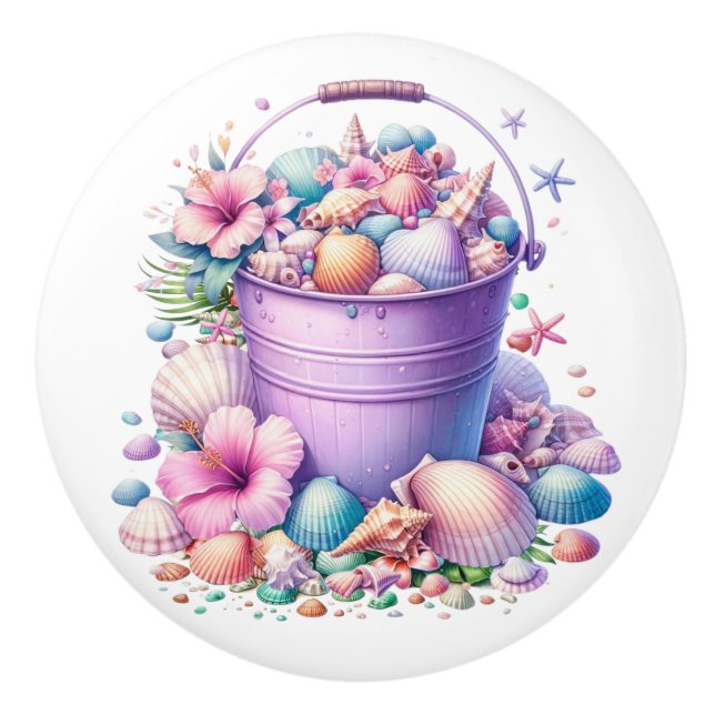 Beach Sea Shell Drawer Knobs - SRF (Front)