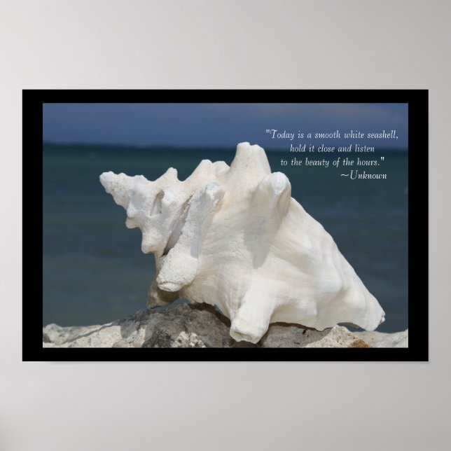 Beach Sea Shell Inspirational Poster (Front)