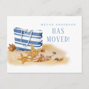 Beach Sea Shell Moving Announcement Postcard