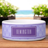 Beach Sea Shell Pattern On Purple Custom Pet Name