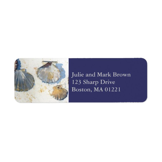 Beach Sea Shells Return Address Label (Front)