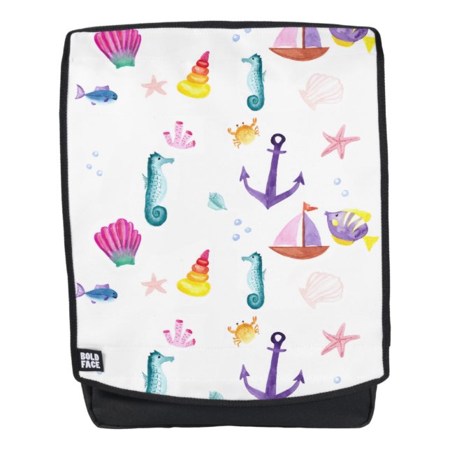 Beach Sea Side Summer Fun Novelty Backpack (Front)